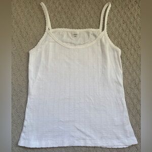 LESET White Ribbed Camisole